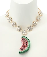 Betsey Johnson Faux Stone Backyard Watermelon Pendant Necklace