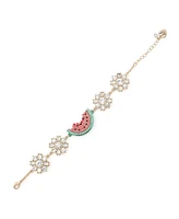 Betsey Johnson Faux Stone Backyard Cluster Link Bracelet