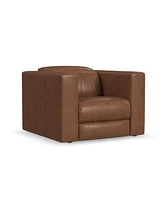 Flexsteel Austin 42" Chestnut Leather Power Recliner with Power Headrest