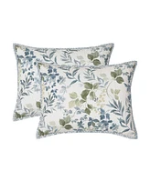 Royal Court Evergreen Botanical Leaf 3-Pc. Quilt Set