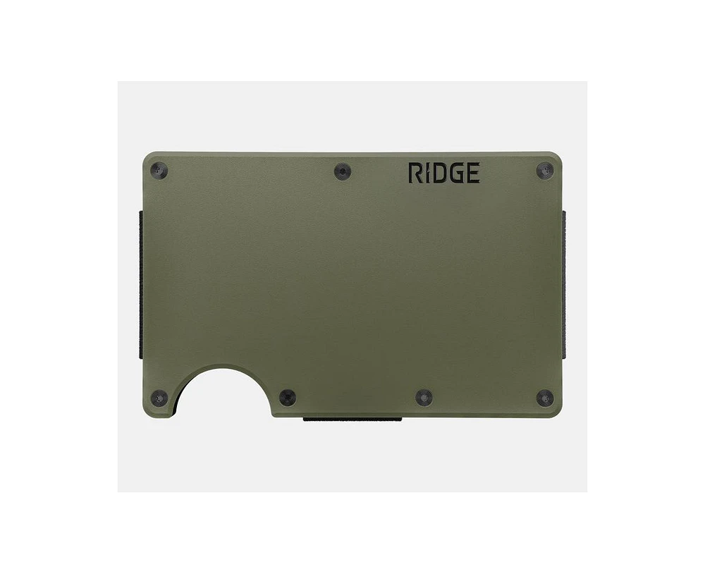 The Ridge Men's Ridge Wallet - Matte Olive - Money Clip