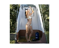 Naturehike 11 Litre Solar Heated Shower Bag, Outdoor Shower, Camping, Portable Pressure Shower with Foot Pump, Garden Shower