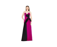 Amri Women's Contrast Bow Detail Crepe Gown