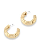 Robert Lee Morris Soho Ribbed Hoop Earrings