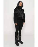 Jluxlabel Women's Suede And Sherpa Jacket