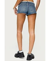 Edikted Women's Olesia Tie Belt Denim Shorts