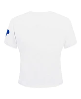 Freeze Max Women's White Mickey Friends Babydoll Cropped T-Shirt