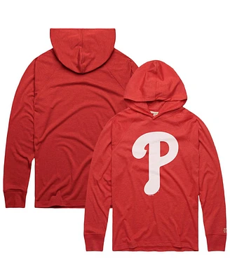 Homage Men's Red Philadelphia Phillies Lightweight Raglan Tri-Blend Pullover Hoodie