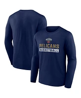 Fanatics Men's Navy New Orleans Pelicans Lets Go Long Sleeve T-Shirt