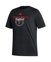Adidas Men's Black Texas Tech Red Raiders Softball Fresh T-Shirt