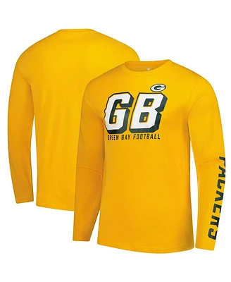 Fanatics Men's Gold Green Bay Packers Long Sleeve T-Shirt