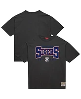 Mitchell & Ness Women's Charcoal Philadelphia 76ers Hardwood Classics Oversized Boyfriend T-Shirt