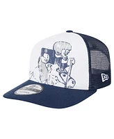 New Era Men's White/Navy Dallas Cowboys Distressed 9FIFTY A-Frame Snapback Hat