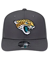 New Era Men's Graphite Jacksonville Jaguars Main 9SEVENTY Stretch-Snap Hat