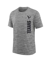 Nike Big Boys and Girls Heather Charcoal Houston Texans Sideline Velocity Performance T-Shirt