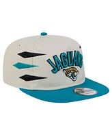 New Era Men's Stone/Teal Jacksonville Jaguars Athletic Golfer Snapback Hat
