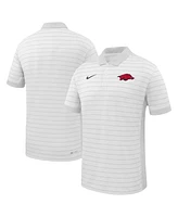 Nike Men's White Arkansas Razorbacks 2025 Early Season Coaches Sideline Victory Stripe Performance Polo Shirt