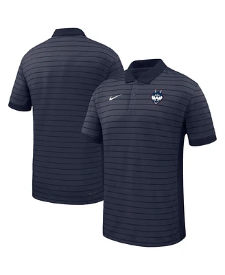 Nike Men's Navy UConn Huskies 2025 Early Season Coaches Sideline Victory Stripe Performance Polo Shirt