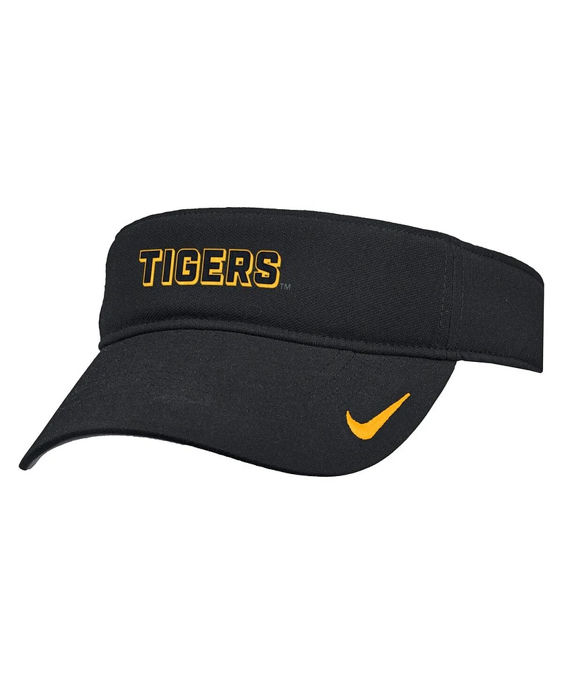 Nike Men's Black Missouri Tigers 2025 On-Field Ace Performance Adjustable Visor Hat