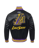 Pro Standard Men's Black Los Angeles Lakers 2024/25 City Edition Chenille Satin Full-Snap Jacket