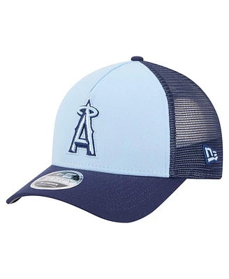 New Era Men's Light Blue/Navy Los Angeles Angels 2-Tone Color Pack 9FORTY M-Crown A-Frame Adjustable Hat