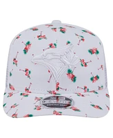 New Era Men's White Toronto Blue Jays Flamingo Mesh Back 9SEVENTY Stretch-Snap Hat