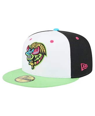 New Era Men's White/Light Green Modesto Nuts Copa de la Diversion 59FIFTY Fitted Hat