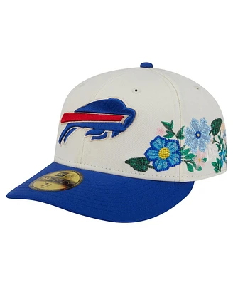 New Era Men's Cream/Royal Buffalo Bills Tonal Floral 59FIFTY Fitted Hat