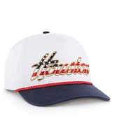 '47 Brand Men's White Houston Texans Patriotic Overhand Hitch Adjustable Hat