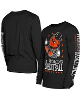 New Era Men's Black Wnba Old School Sport Long Sleeve T-Shirt