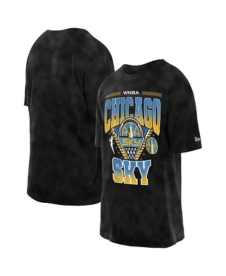 New Era Men's Black Chicago Sky Boxy Sport Classics Vintage Wash T-Shirt