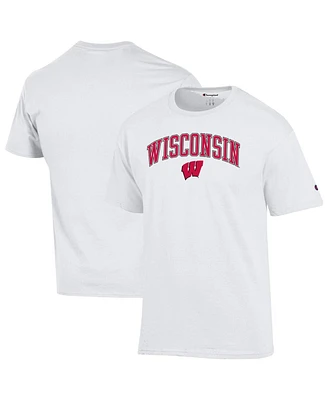Champion Men's White Wisconsin Badgers Arched Logo T-Shirt