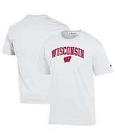 Champion Men's White Wisconsin Badgers Arched Logo T-Shirt