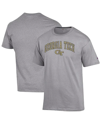 Champion Men's Heather Gray Georgia Tech Yellow Jackets Arch Over Logo T-Shirt