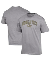 Champion Men's Heather Gray Georgia Tech Yellow Jackets Arch Over Logo T-Shirt