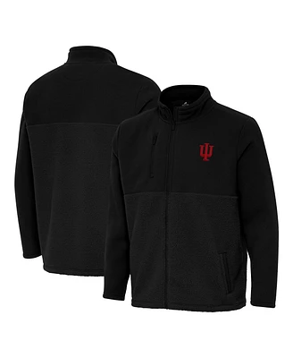 Antigua Men's Black Indiana Hoosiers Daily Fused Full-Zip Jacket