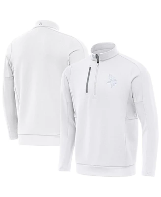 Antigua Men's White Minnesota Vikings Generation Quarter-Zip Sweatshirt