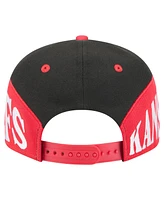 New Era Men's Black/Red Kansas City Chiefs Split 9FIFTY Snapback Hat