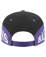 New Era Men's Black/Purple Baltimore Ravens Split 9FIFTY Snapback Hat