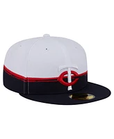 New Era Men's Navy/White Minnesota Twins Paint Stroke 59FIFTY Fitted Hat