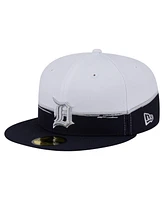 New Era Men's Navy/White Detroit Tigers Paint Stroke 59FIFTY Fitted Hat