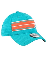 New Era Men's Aqua Miami Dolphins Stripes 39THIRTY Flex Hat