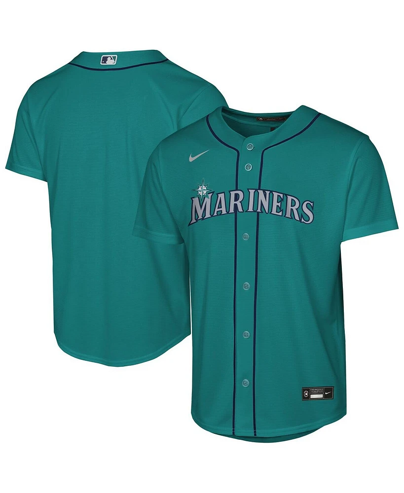 Nike Big Boys and Girls Aqua Seattle Mariners Alternate Replica Jersey