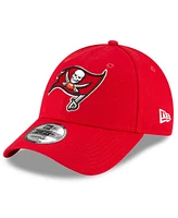 New Era Men's Red Tampa Bay Buccaneers 50th Anniversary Side Patch 9FORTY Adjustable Hat