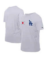 New Era Men's White Los Angeles Dodgers Japanese Flag T-Shirt