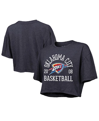 Majestic Women's Navy Oklahoma City Thunder Boxy Crop Top