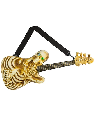Northlight 22.75" Lighted Rockin' Skeleton Guitar with Sound Halloween Decoration