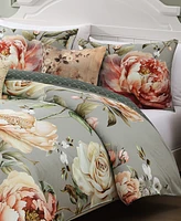 Bebejan Whispering Willows 100% Cotton Sateen 5 Piece Queen Size Reversible Comforter Set
