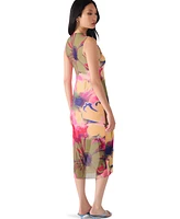 Steve Madden Women's Sidra Floral Mesh Midi Dress