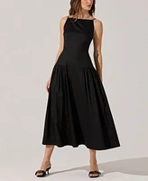 Astr the Label Women's Linen Drop-Waist Dress